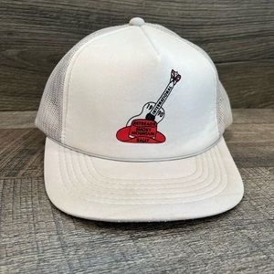 Vintage 90s Smoky Mountains international retreads snapback hat trucker guitar.